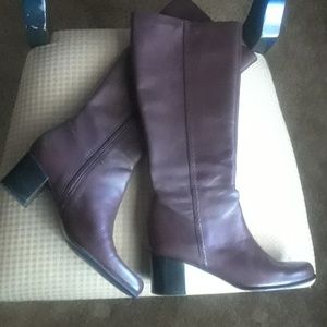 "Burgundy Bandolino Riding Boots" Size 7.5